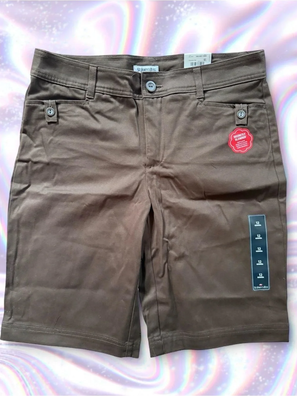 St. John's Bay Dark Brown Bermuda Shorts